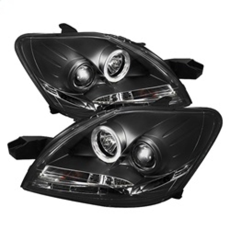 Spyder Toyota Yaris 07-11 4Dr Projector Headlights LED Halo DRL - 5038944