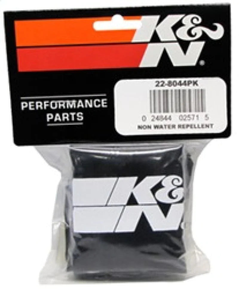 K&N Universal Precharger Round Straight Air Filter Wrap Black 5in - 22-8044PK