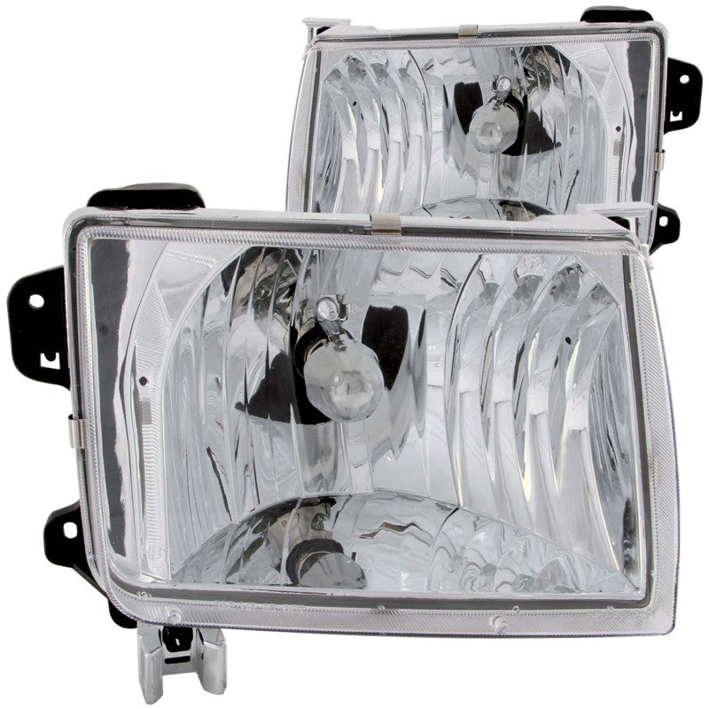 ANZO 1998-2000 Nissan Frontier Crystal Headlights Chrome - 111049