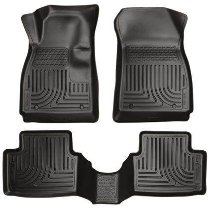 Husky Liners WeatherBeater Black Front & Back Seat Floor Mats - 2011-2016 Ford Fiesta