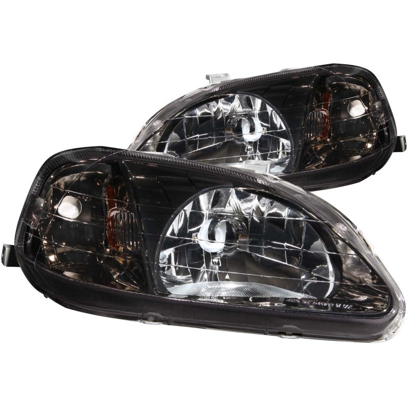 ANZO 1999-2000 Honda Civic Crystal Headlights Gun-Metal Gray - 121234-C-Dub Tech