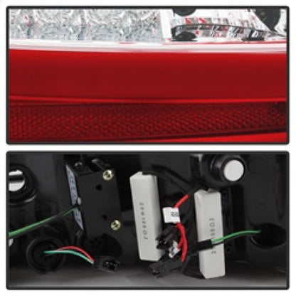 Spyder 09-12 Audi A6 LED Tail Lights - Red Clear - 5085191