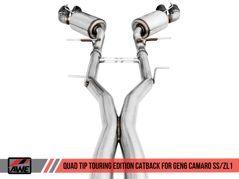 AWE Tuning 16-19 Chevy Camaro SS Res Cat-Back Exhaust -Touring - 3015-43114-C-Dub Tech