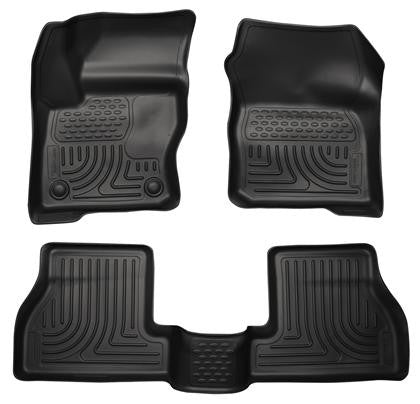 Husky Liners WeatherBeater Black Front & Back Seat Floor Mats - 2012-2016 Ford Focus