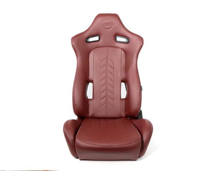 NRG Reclinable Sport Seats (Pair) The Arrow Maroon Vinyl w/ - RSC-810MAR L/R