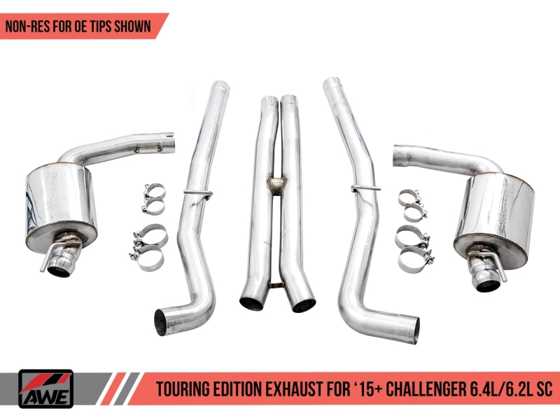 AWE Tuning 2015+ Dodge Challenger 6.4L/6.2L Non-Resonated Touring Edition Exhaust - 3020-11028-C-Dub Tech