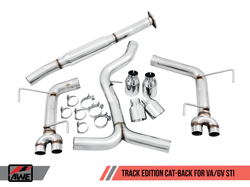 AWE Tuning Subaru WRX/STI VA/GV Sedan Track Edition Exhaust - - 3020-42058-C-Dub Tech