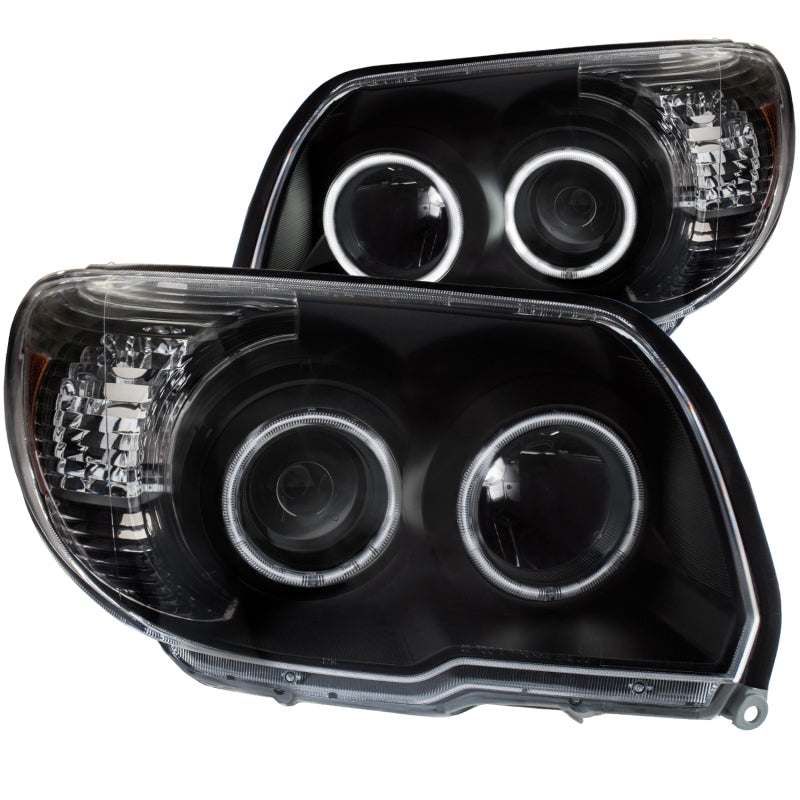 ANZO 2006-2009 Toyota 4Runner Projector Headlights w/ Halo Black - 111320-C-Dub Tech