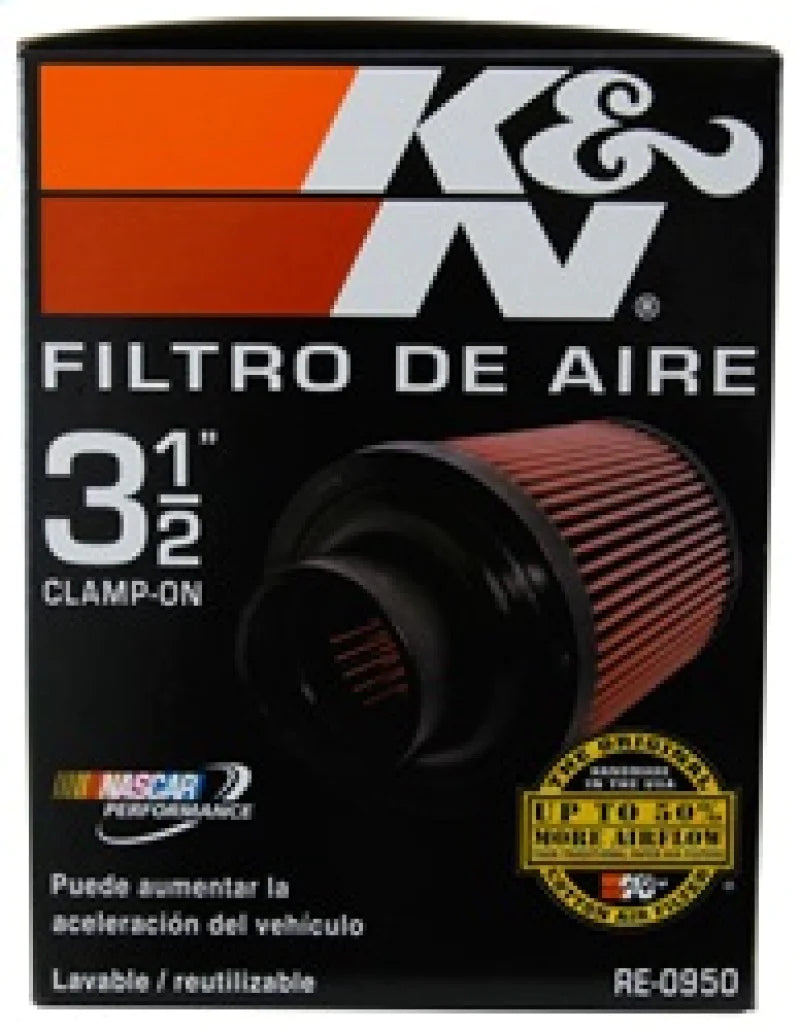 K&N Universal Rubber Filter 3 1/2inch ID FLG / 6inch - RE-0950