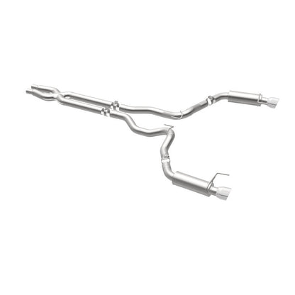 MagnaFlow Cat Back, SS, 3in, Competition, Dual Split Polished 4.5in - 19101
