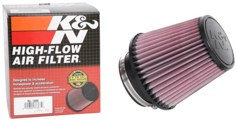 K&N Universal Clamp-On Air Filter 4in FLG / 6-1/2in B - RU-5060