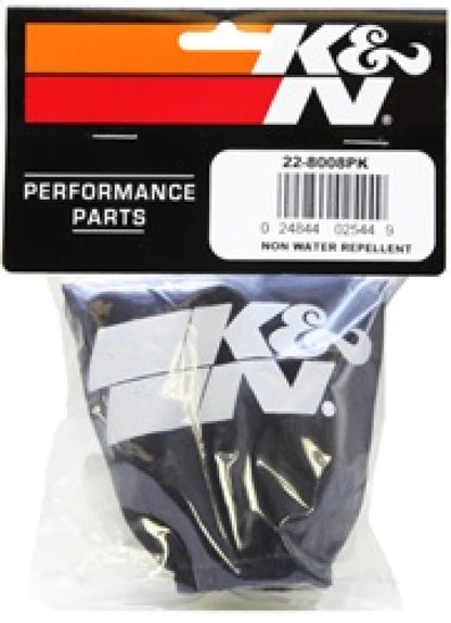 K&N Universal Precharger Air Filter Wrap Black - 22-8008PK