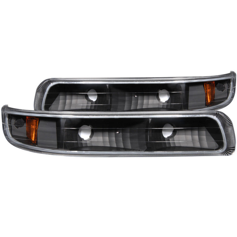 ANZO 1999-2002 Chevrolet Silverado 1500 Euro Parking Lights Black w/ - 511065-C-Dub Tech