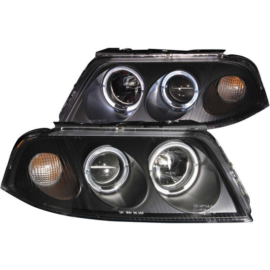 ANZO 2001-2005 Volkswagen Passat Projector Headlights w/ Halo Black - 121357-C-Dub Tech