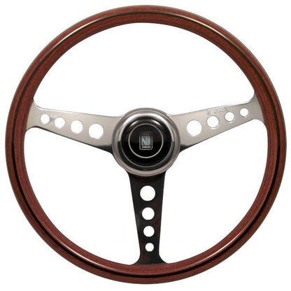 Nardi Classic Anni 60 Wood (round holes) - 360mm (Polished w/ Holes / Mahogany)