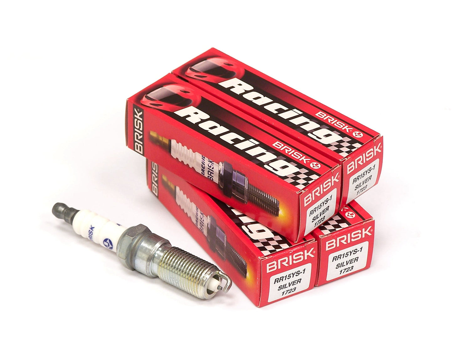 Brisk Silver Racing RR15YS Spark Plugs 4 Pack - Ford Focus ST, 2.0L Focus Zetec, Fiesta TiVCT 1.6L