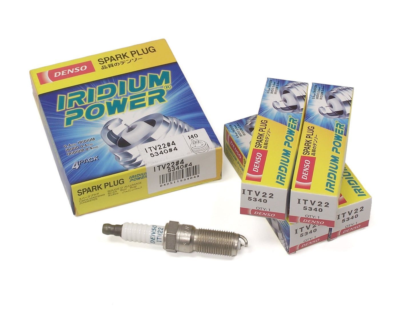 Denso (5340) ITV22 Iridium Power Spark Plug 1 step colder - Pack of 4