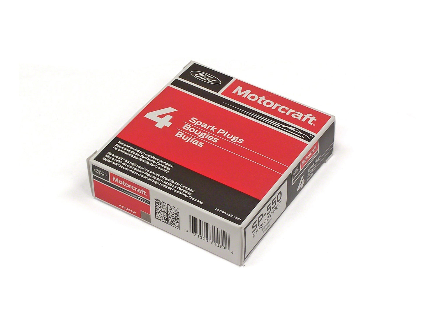 Motorcraft SP-550 CYFS-12Y-PCT Iridium Spark Plugs 4 Pack - FORD FOCUS ST/RS, Mustang (Replaces SP-537)
