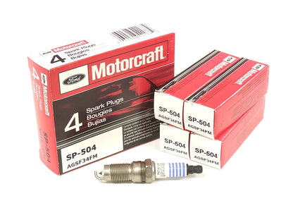 Motorcraft SP-504 AGSF34FM Double Platinum Spark Plugs 4 Pack - Ford Focus SPI