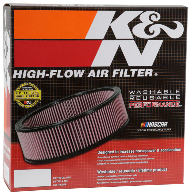 K&N Custom Round Air Filter 14in OD 12in ID 4in - E-3730