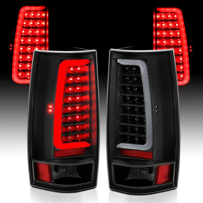 ANZO 2007-2014 Chevy Tahoe LED Taillight Plank Style Black w/Clear - 311321