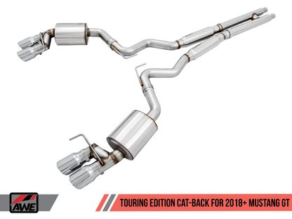 AWE Tuning 2018+ Ford Mustang GT (S550) Cat-back Exhaust - - 3015-43106-C-Dub Tech