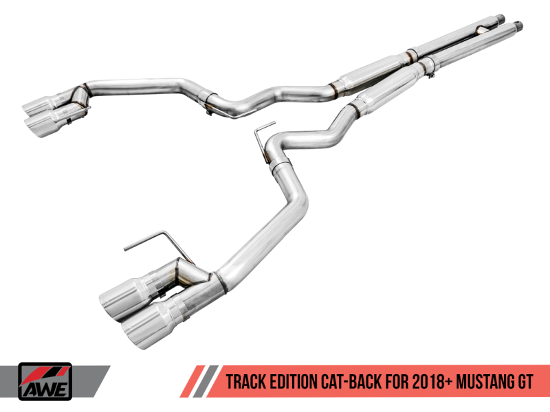 AWE Tuning 2018+ Ford Mustang GT (S550) Cat-back Exhaust - - 3020-42064-C-Dub Tech