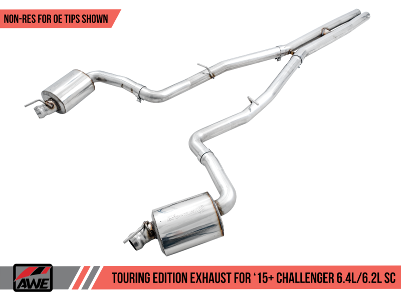 AWE Tuning 2015+ Dodge Challenger 6.4L/6.2L Non-Resonated Touring Edition Exhaust - 3020-11028-C-Dub Tech