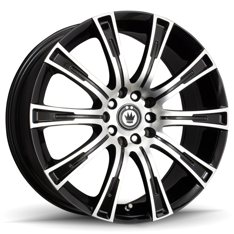 Konig Crown 17x7.5 5x112/120 ET35 Black Machine Face - CW77T20355
