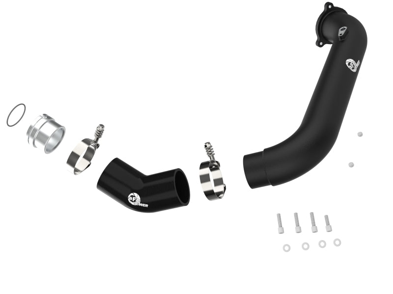 aFe BladeRunner Black 2-3/4in Aluminum Charge Pipe 2021 Toyota Supra - 46-20488-B-C-Dub Tech