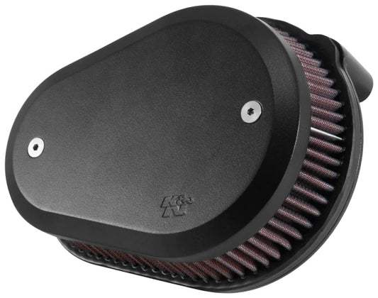 K&N 00-16 Harley Davidson Street Metal Intake System Flare Black - RK-3932B