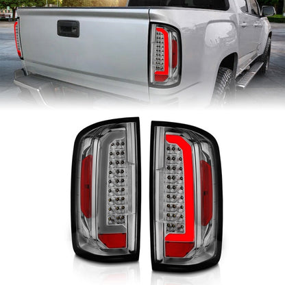 ANZO 15-21 GMC Canyon LED Taillights w/ Light Bar Chrome - 311404-C-Dub Tech