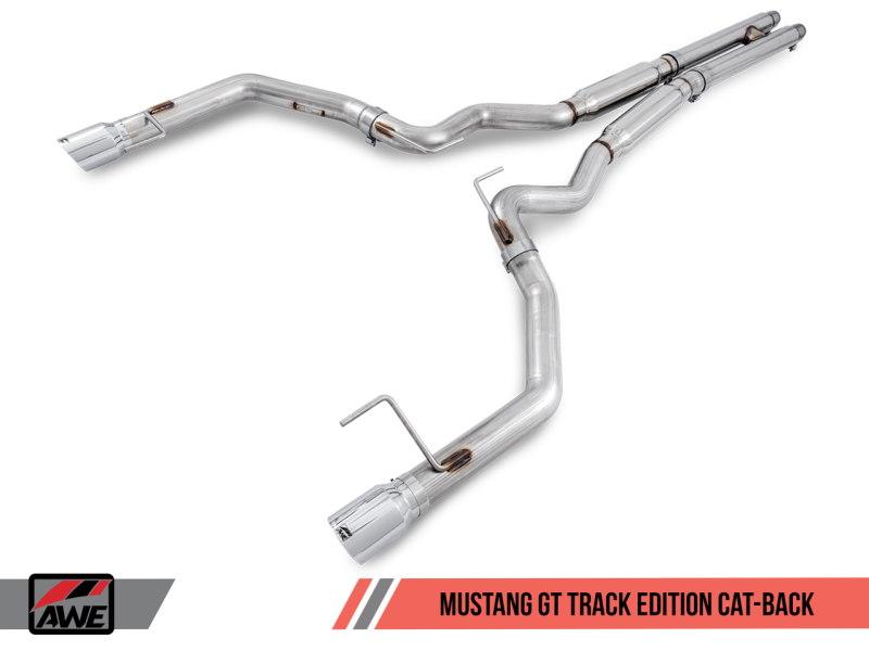 AWE Tuning S550 Mustang GT Cat-back Exhaust - Track Edition - 3020-32028-C-Dub Tech