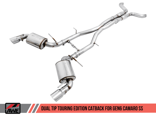 AWE Tuning 16-18 Chevy Camaro SS Resonated Cat-Back Exhaust - - 3015-32102-C-Dub Tech