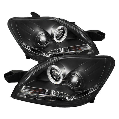 Spyder Toyota Yaris 07-11 4Dr Projector Headlights LED Halo DRL - 5038944