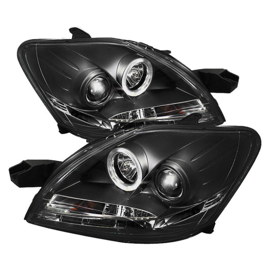 Spyder Toyota Yaris 07-11 4Dr Projector Headlights LED Halo DRL - 5038944