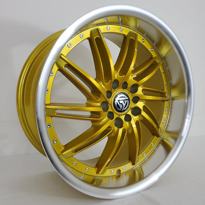 Stance Tuning Wheels - STR1 Directional (Left) Candy Gold Machined Lip 18x9
