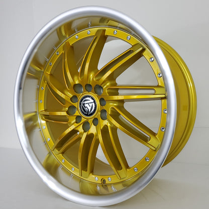 Stance Tuning Wheels - STR1 Directional (Right) Candy Gold Machined Lip 18x9