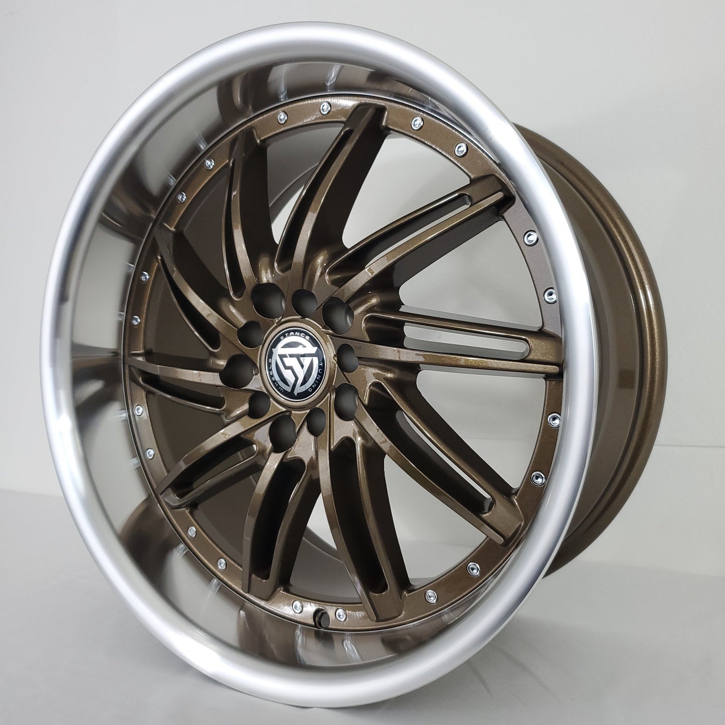 Stance Tuning Wheels - STR1 Directional (Right) Bronze Machined Lip 18x9