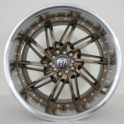 Stance Tuning Wheels - STR1 Directional (Left) Bronze Machined Lip 18x9