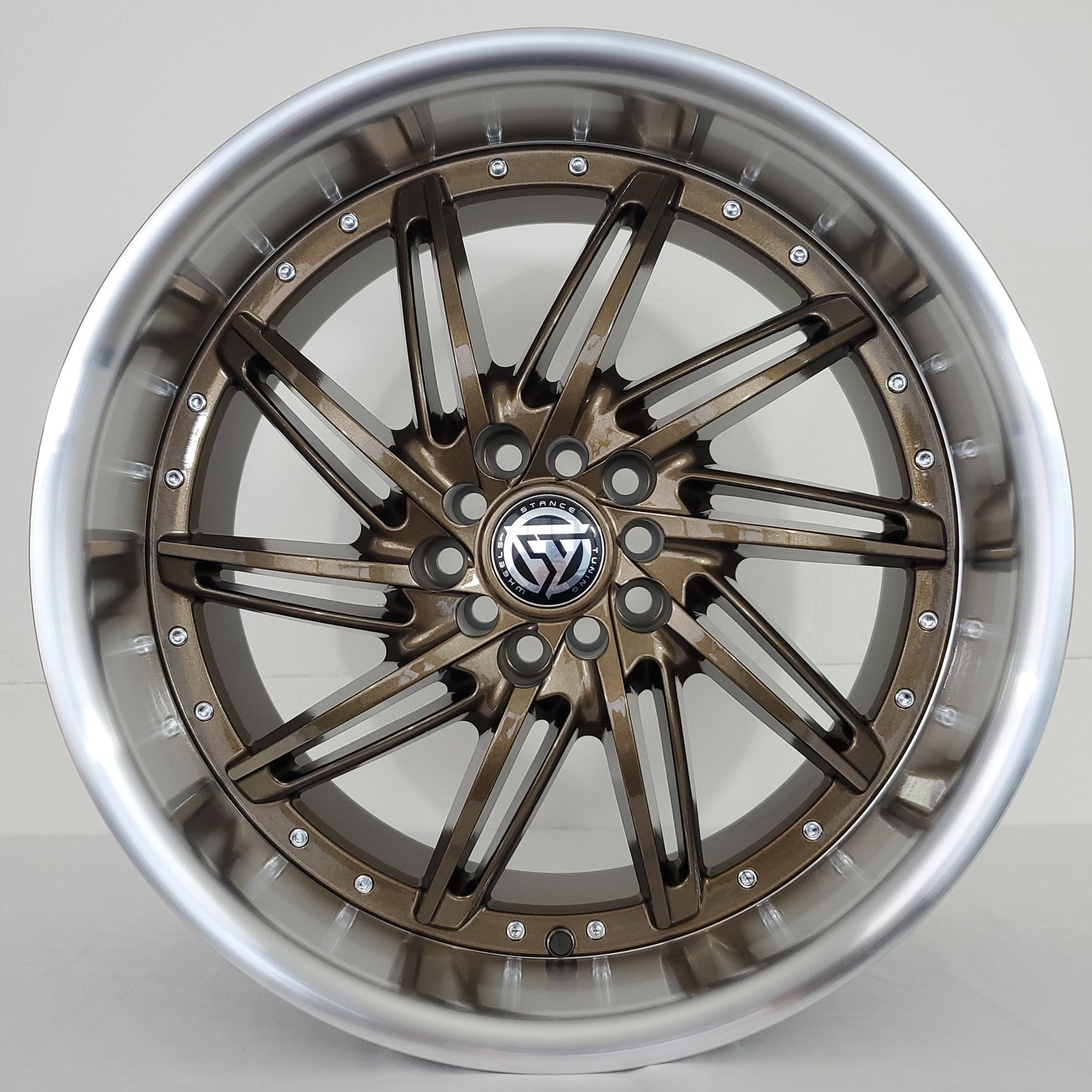 Stance Tuning Wheels - STR1 Directional (Right) Bronze Machined Lip 18x9
