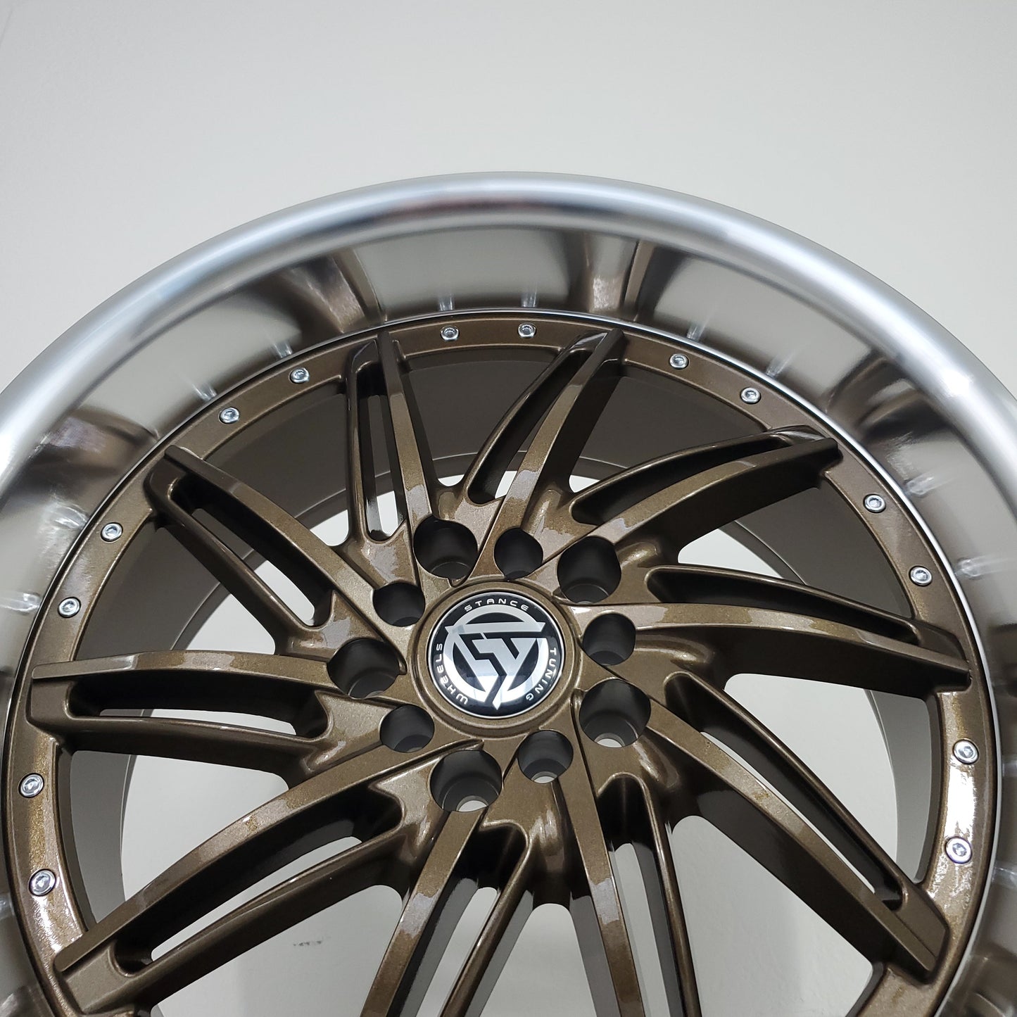Stance Tuning Wheels - STR1 Directional (Left) Bronze Machined Lip 18x9