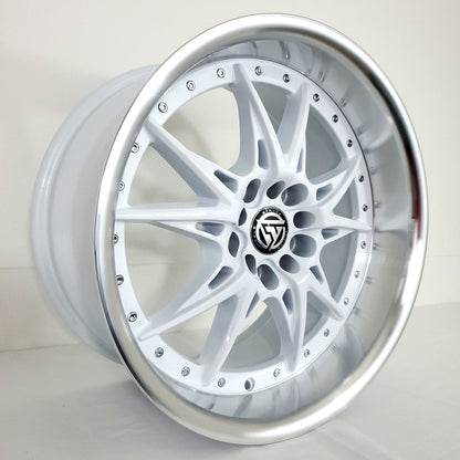 Stance Tuning Wheels - ST05 White Machined Lip 17x9