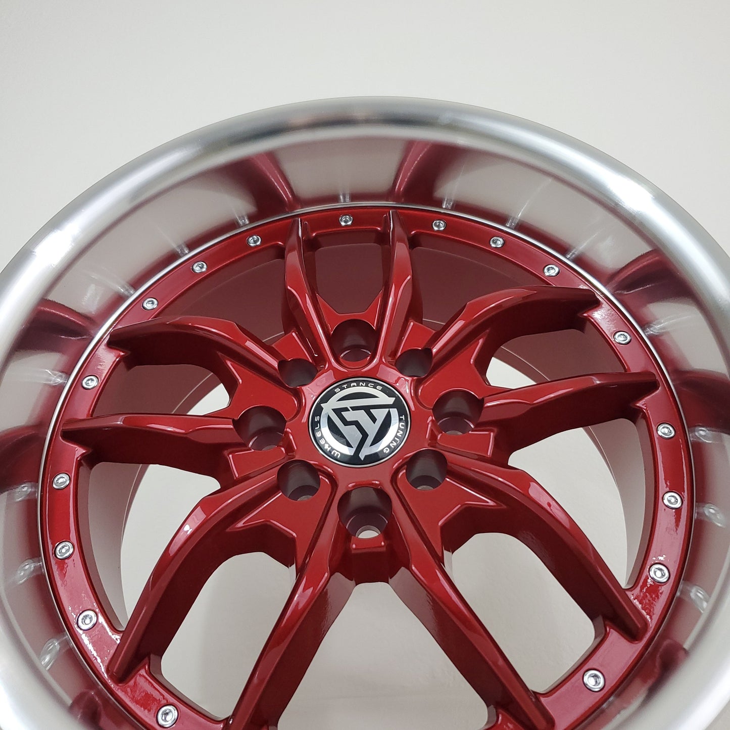 Stance Tuning Wheels - ST3 Candy Red Machined Lip 16x9