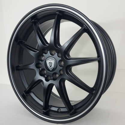 G-Line Luxury Wheels - G1068 Satin Black Machined Tip 16x7