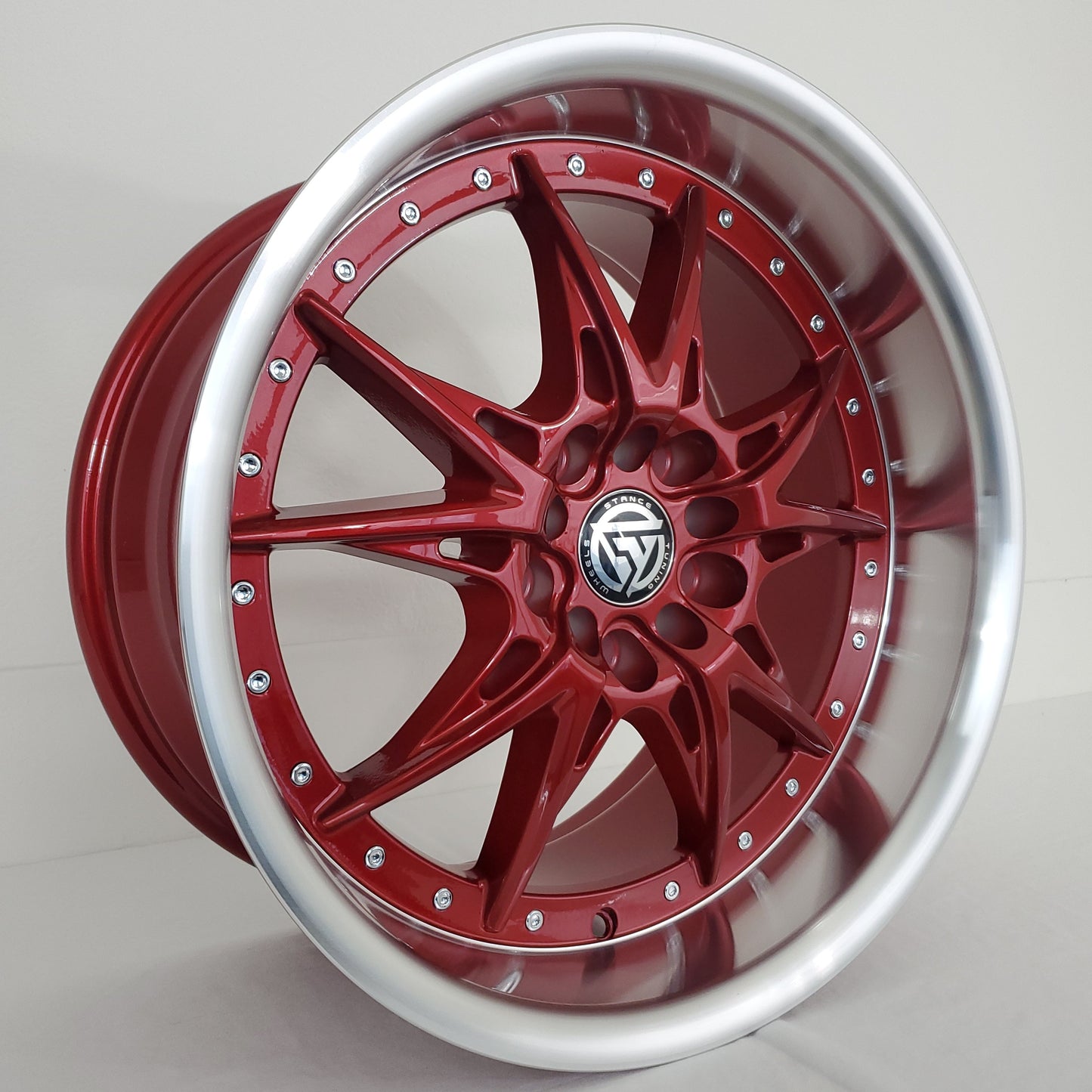Stance Tuning Wheels - ST05 Candy Red Machined Lip 17x9