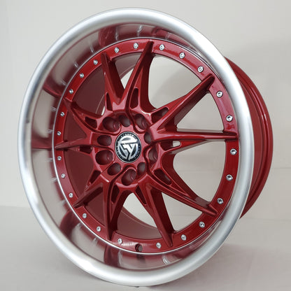 Stance Tuning Wheels - ST05 Candy Red Machined Lip 17x9