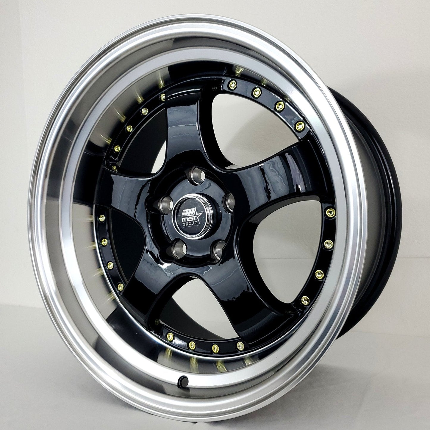 MST Wheels - MT07 Gloss Black Machined Lip 17x9