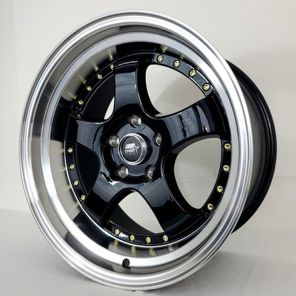 MST Wheels - MT07 Gloss Black Machined Lip 17x9