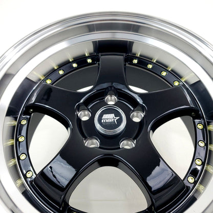 MST Wheels - MT07 Gloss Black Machined Lip 17x9